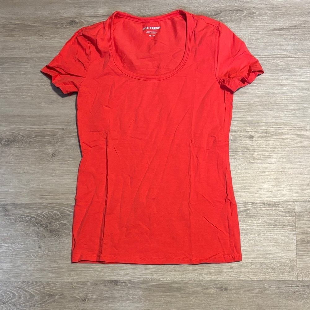 Joe Fresh Coral Short Sleeve Women's Tee